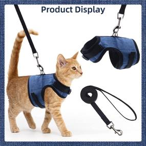 img 2 attached to SCENEREAL Escape Proof Cat Harness and Leash - Adjustable Soft Mesh Vest Harness for Rabbits, Puppies, Kittens - Coconut Tree Print