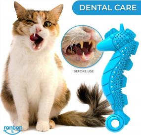 img 1 attached to Keep Your Cat'S Smile Shining With Ronton Cat Toothbrush Catnip Toy - Durable For Lasting Use - Promote Dental Health & Interactive Fun (1 Pack - Seahorse Design)
