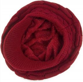 img 2 attached to Muryobao Women'S Winter Warm Hat Crochet Slouchy Beanie Knitted Caps With Visor