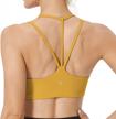 fittin strappy sports bra for women sexy cute halter sports bra medium support yoga bra with removable cups logo