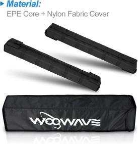 img 3 attached to WOOWAVE Premium Kayak Roof Rack Pads Universal Car Soft Roof Rack Kayak Carrier For Canoe/Surfboard/Paddleboard/SUP/Snowboard With Tie Down Straps, Tie Down Rope, Quick Loop Strap And Storage Bag