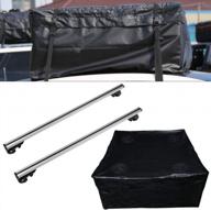 aero aluminum cross bar roof rack bag for jeep cherokee 2014-2020 - oe style top rail luggage carrier logo