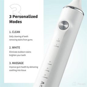 img 3 attached to Rechargeable Electric Toothbrush for Adults - Efficient Cleaning