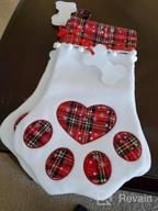 img 1 attached to Large Paw Christmas Pet Stocking - 1 Pcs Dog'S Gift For Decorations, 18 X 11 Inches review by Laura Pena
