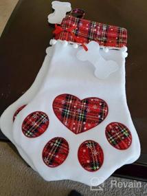 img 6 attached to Large Paw Christmas Pet Stocking - 1 Pcs Dog'S Gift For Decorations, 18 X 11 Inches
