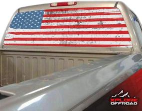 img 3 attached to XPLORE OFFROAD - American Flag Window Decal For Pickup Trucks Exterior Accessories