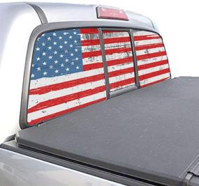 img 4 attached to XPLORE OFFROAD - American Flag Window Decal For Pickup Trucks Exterior Accessories