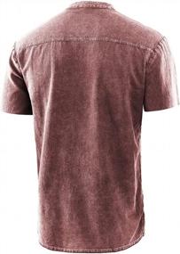 img 2 attached to Men'S Vintage Tie Dye Henley Shirt With Lace-Up Notch Neck For Hippie Style