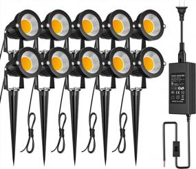 img 4 attached to ZUCKEO Low Voltage Landscape Lights LED Outdoor Landscape Lighting Kit With Transformer 5W 12V Waterproof Electric Garden Lights Pathway Walls Trees Flags Warm White Portforlio Spotlights(10 Pack )