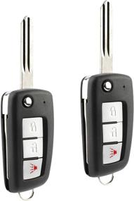 img 1 attached to 🔑 Set of 2 Car Key Fob Keyless Entry Remotes for Nissan & Infiniti (KBRASTU15, CWTWB1U415, CWTWB1U733, CWTWB1U821)