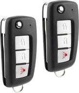 🔑 set of 2 car key fob keyless entry remotes for nissan & infiniti (kbrastu15, cwtwb1u415, cwtwb1u733, cwtwb1u821) логотип