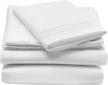 mdesign twin size superfine brushed microfiber sheet set - 3 pieces - extra soft bed sheets and pillowcase - easy fit deep pockets - wrinkle resistant, comfortable, & breathable - white logo