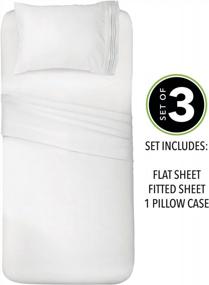 img 2 attached to MDesign Twin Size Superfine Brushed Microfiber Sheet Set - 3 Pieces - Extra Soft Bed Sheets And Pillowcase - Easy Fit Deep Pockets - Wrinkle Resistant, Comfortable, & Breathable - White