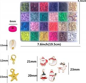 img 2 attached to 3500 Pcs Clay Beads Kit For Bracelet Making, Jewelry Craft & DIY Findings - Polymer Clay Spacer Heishi Beads With Charms
