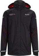 porsche motorsport team black rain jacket: unbeatable style and function with motorsport kit logo