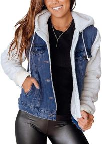 img 2 attached to Sidefeel Womens Jackets Patchwork Pockets Women's Clothing and Coats, Jackets & Vests