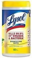 🧽 lysol disinfecting cleaning wipes: highly effective 8" x 7" white wipes logo