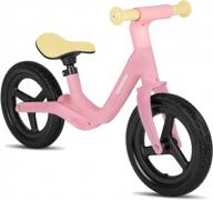 joystar 12 inch balance bike for 3, 4, and 5 years old boys and girls - lightweight toddler bike with adjustable seat and nylon frame - no pedal bikes for kids birthday gift логотип