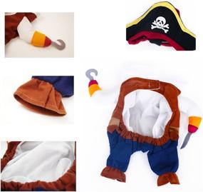 img 2 attached to 🏴 Mikayoo Pet Costume Fashion Pirates of The Caribbean Style Halloween Suit with Hat - Apparel for Dog & Cat