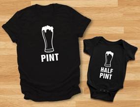 img 1 attached to Daddy And Me Matching Shirts - Perfect Father Son Gift Set Featuring Pint & Half Pint