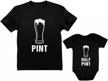 daddy and me matching shirts - perfect father son gift set featuring pint & half pint logo