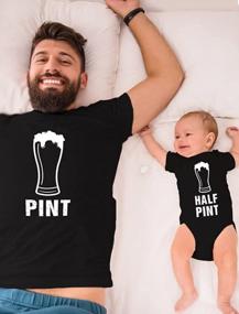 img 3 attached to Daddy And Me Matching Shirts - Perfect Father Son Gift Set Featuring Pint & Half Pint