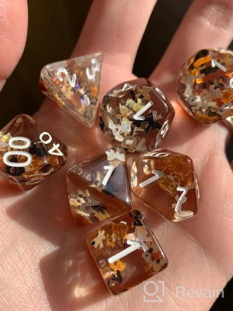 img 1 attached to 🎲 UDIXI Polyhedral DND Dice Set - 7die Dungeons and Dragons Dice for DND, MTG, Pathfinder, Board Games - Purple with Silver Numbers review by Steve Griffin