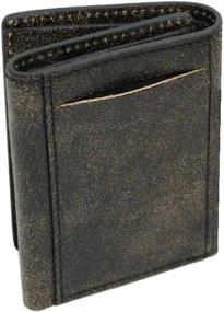 img 1 attached to 🏍️ Harley Davidson Burnished Tri Fold Leather Wallet - Tan/Black (BM2647L): A Stylish Accessory for Biker Enthusiasts