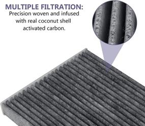 img 3 attached to 🚗 1 Pack-RT160 Premium Cabin Air Filter with Activated Carbon - Fits Tucson, Kona, Veloster, Venue, Seltos, Soul, Sportage