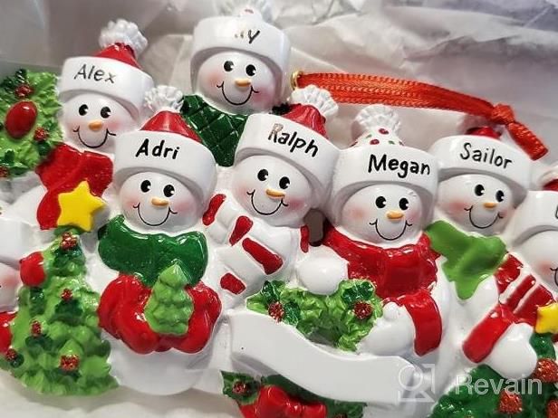 img 1 attached to Deck The Halls With Personalized Snowman Family Ornaments – Perfect 2022 Christmas Gifts For The Whole Family! review by Jessica Morris