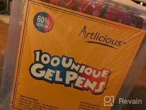 img 8 attached to 100 Unique Gel Pens Set - Artlicious ULTIMATE Collection | Non Toxic & Acid Free | Perfect For Coloring Books!