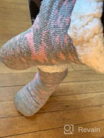 img 5 attached to FRALOSHA Fuzzy Warm Slipper Socks Women Winter Floor Socks Super Soft Lined With Grippers Reading Socks Cozy Sleeping Reindeer Socks