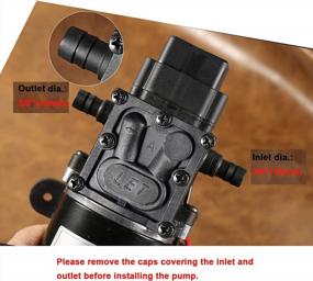img 1 attached to Powerful And Versatile 12V Water Pump For RV, Camper, Marine, And Lawn Use - 1.5 GPM, 100 PSI With Pressure Switch And Self-Priming Function