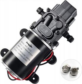 img 4 attached to Powerful And Versatile 12V Water Pump For RV, Camper, Marine, And Lawn Use - 1.5 GPM, 100 PSI With Pressure Switch And Self-Priming Function