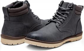 img 1 attached to Stay Dry And Stylish On The Trail: Vostey Waterproof Men'S Hiking Chukka Boots
