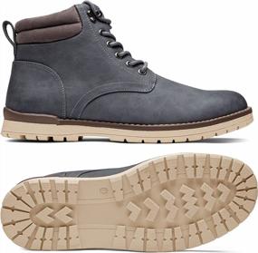 img 3 attached to Stay Dry And Stylish On The Trail: Vostey Waterproof Men'S Hiking Chukka Boots