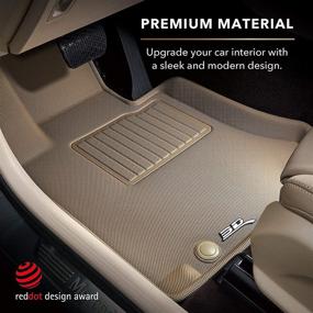 img 2 attached to 3D MAXpider Complete Set Custom Fit All-Weather Floor Mat For Select Acura MDX Models - Kagu Rubber (Tan)