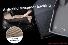 img 3 attached to 3D MAXpider Complete Set Всепогодный напольный коврик на заказ для некоторых моделей Acura MDX - Kagu Rubber (Tan)