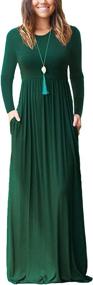 img 4 attached to HAOMEILI Womens Sleeve Dresses with Pockets: Fashionable Women's Clothing - Dresses