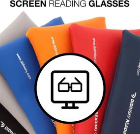 img 1 attached to 👓 UFFIZI Graphite Blue Light Blocking Reading Glasses for Men and Women. Flexible Temple, Anti Glare, Rubber Touch Computer Readers. +2.0 Strength