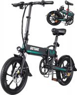 experience convenience and speed with gotrax ebe1 16" foldable electric bike - removable battery, dual disc brakes, and rear suspension логотип