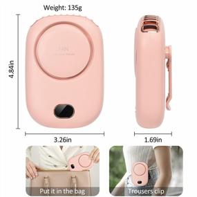 img 3 attached to MISMXC Eyelash Fan Dryer, 3 Speeds USB Rechargeable Bladeless Lash Dryer Portable Electric Mini Lash Fan With Battery Display For Eyelash Extension (Pink)