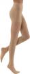 small natural jobst ultrasheer waist high 15-20 mmhg compression stockings pantyhose - closed toe logo
