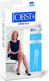 img 2 attached to Small Natural JOBST UltraSheer Waist High 15-20 MmHg Compression Stockings Pantyhose - Closed Toe