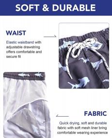 img 1 attached to Mens Swim Trunks With Pockets Swim Shorts Quick Dry 4-Way Stretch Material Mesh Lining Water Repellent Beach Swimwear