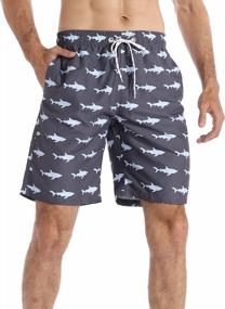 img 2 attached to Mens Swim Trunks With Pockets Swim Shorts Quick Dry 4-Way Stretch Material Mesh Lining Water Repellent Beach Swimwear
