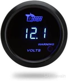 img 2 attached to 🚗 Auto Car Digital Voltage Meter Gauge GXG-1987 52mm 2in LCD 0~15V with Black Warning Light