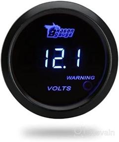 img 4 attached to 🚗 Auto Car Digital Voltage Meter Gauge GXG-1987 52mm 2in LCD 0~15V with Black Warning Light