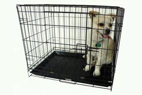 img 1 attached to 🏠 Wireframe Pet Kennel with Removable Plastic Tray