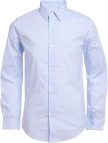 img 4 attached to Calvin Klein Sleeve Patterned Button Down Boys' Clothing : Tops, Tees & Shirts